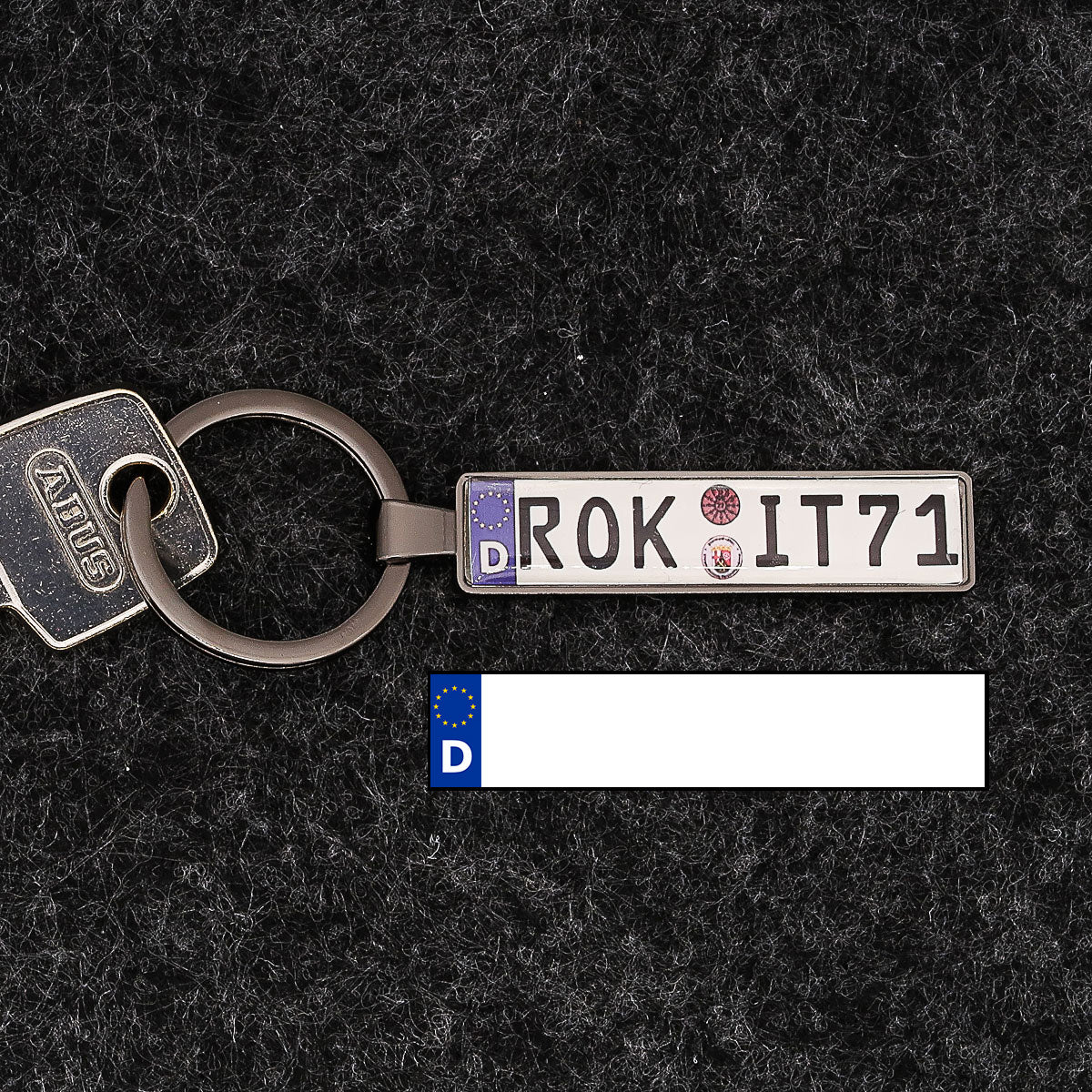 Auto kentekenplaat sleutelhanger gekleurd