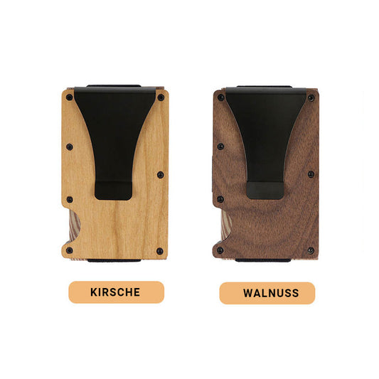 Houten kaarthouder met persoonlijke gravure, RFID-bescherming