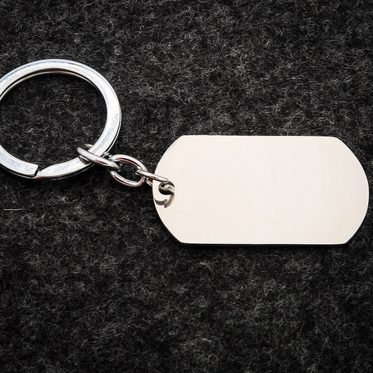 Porte-clés personnalisé avec logo ou code QR gravé