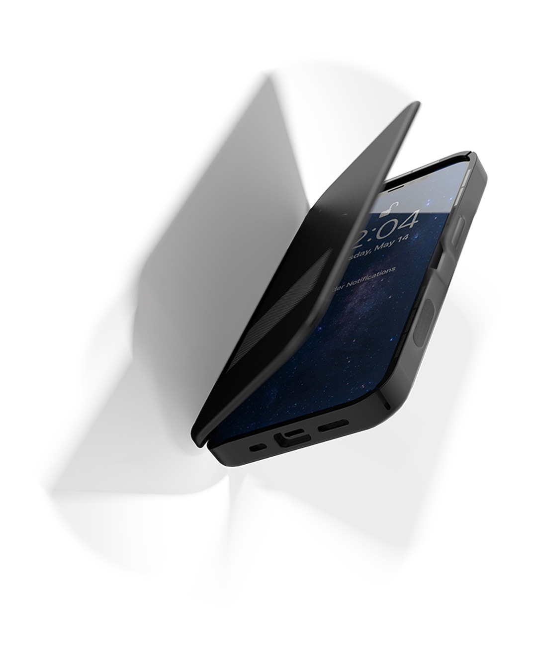 Étui pour iPhone Klak. Se ferme automatiquement. Avec gravure gratuite