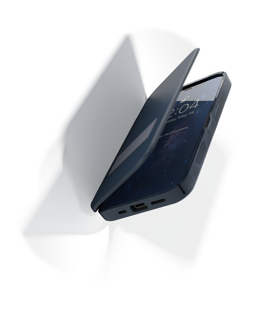 Étui pour iPhone Klak. Se ferme automatiquement. Avec gravure gratuite
