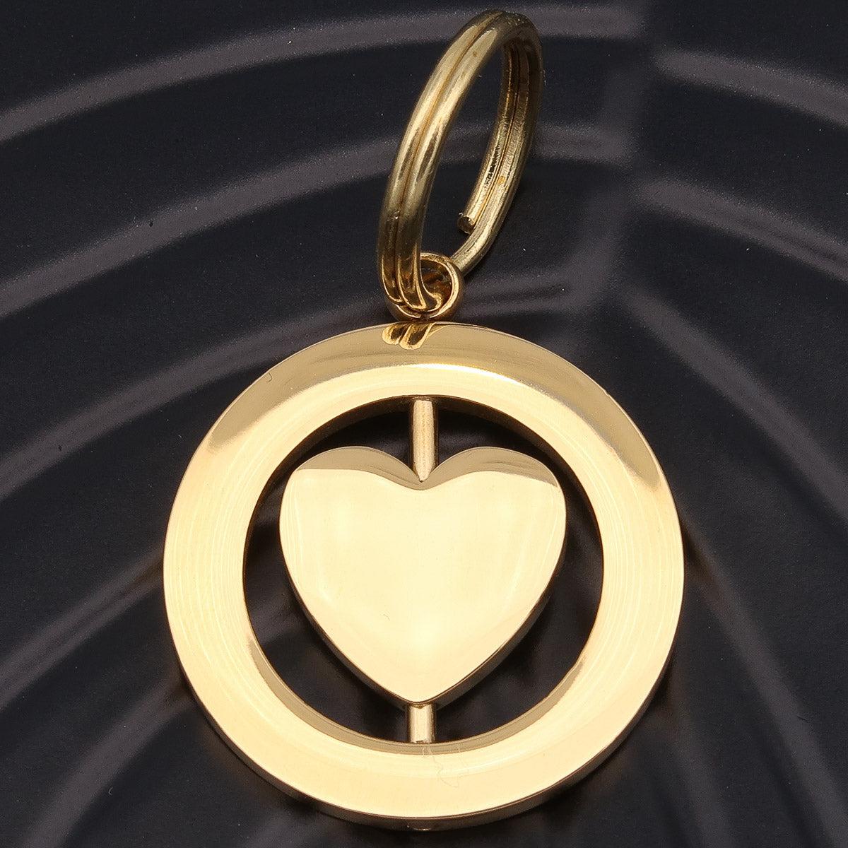 Spinning heart" sleutelhanger met gravure aan beide zijden