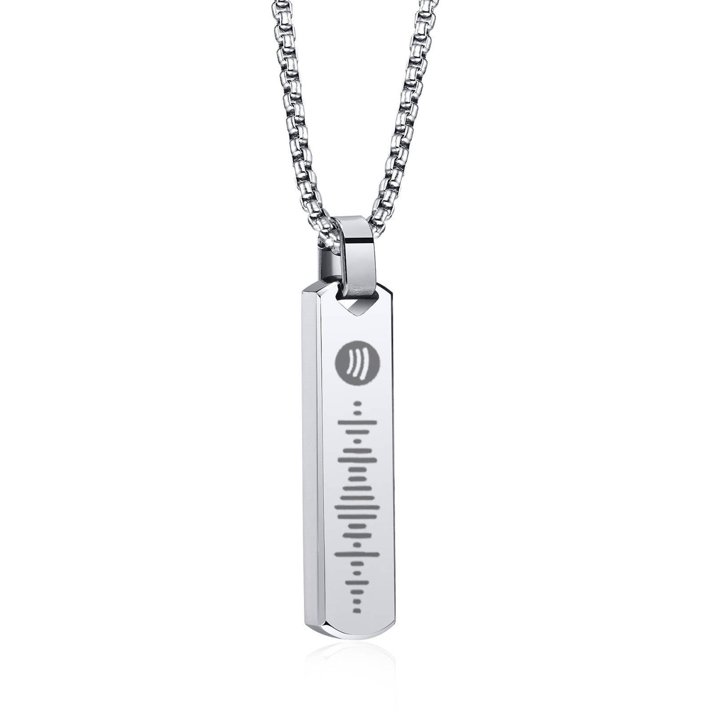 Ketting met Spotify Barcode Hanger Gegraveerd