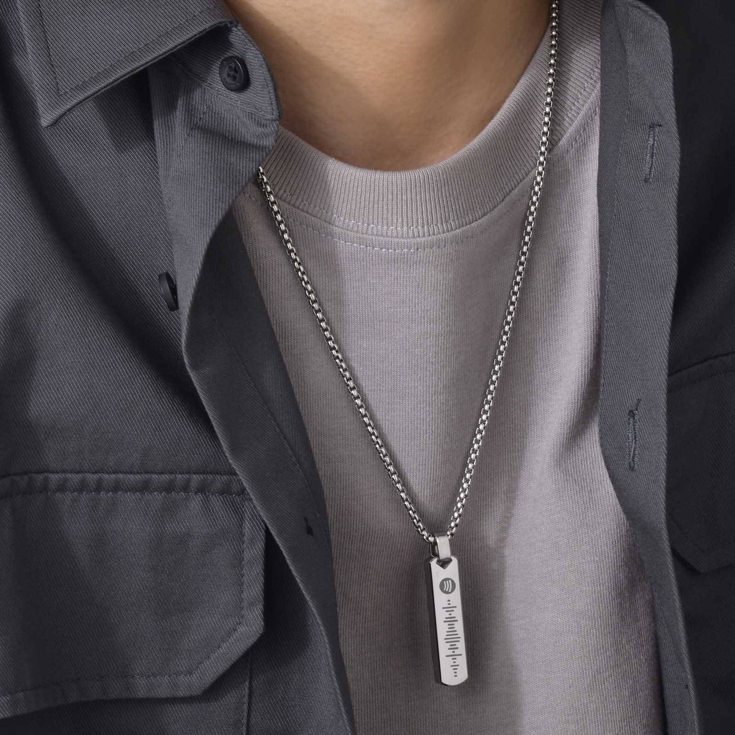 Ketting met Spotify Barcode Hanger Gegraveerd