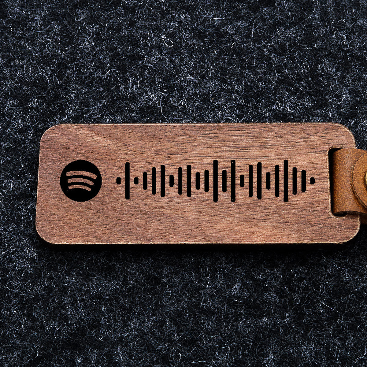 Porte-clés Spotify en bois avec code Spotify