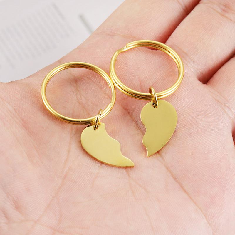 Porte-clés "One Heart" gravure gratuite des initiales