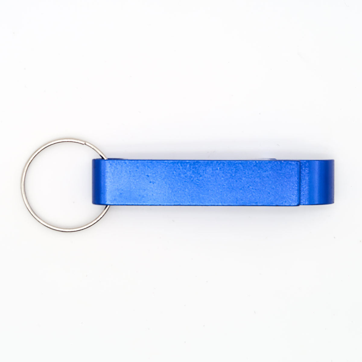 Schlüsselanhänger Flaschenöffner mit Gravur von Name oder Logo Blau