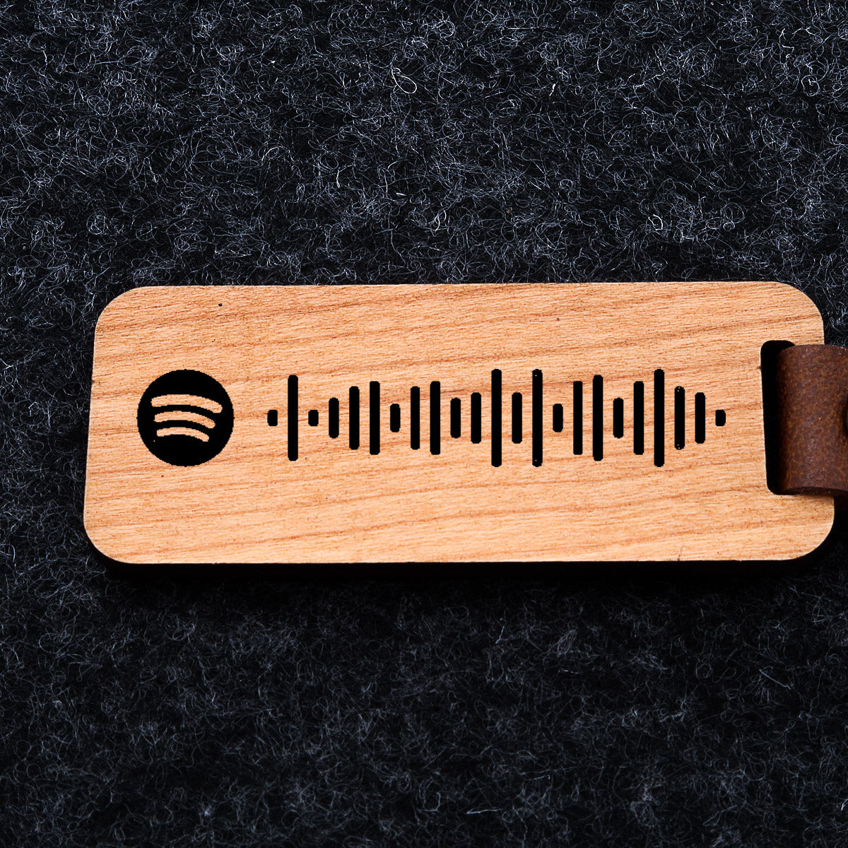 Spotify Houten Sleutelhanger met Spotify Code